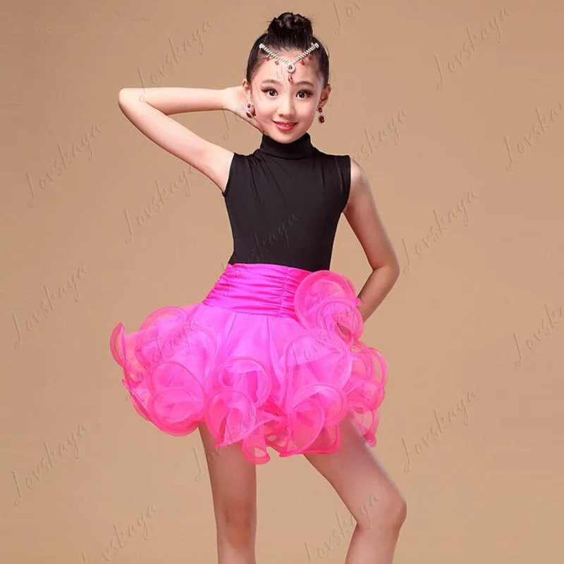 女の子向けの新しいスタイルの夏用子供ダンストレーニングスーツ。 子供用競技・アクロバットトレーニング用ワンピース。