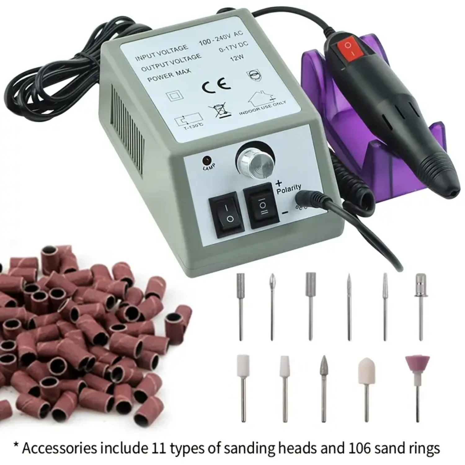 Manicure pedicure polisher machine 20000 RPM portable  electric nail drill polisher    Electric Nail Art File Machine Milling Cu