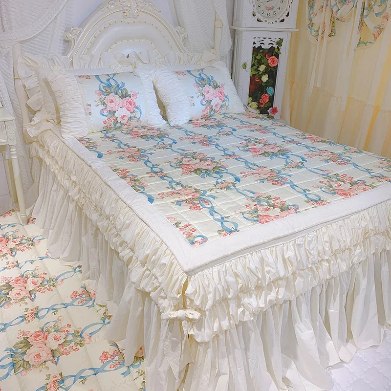 

Quality Quilt Bed Mat Soft Comforter Queen Quilts 100% Cotton Cloth