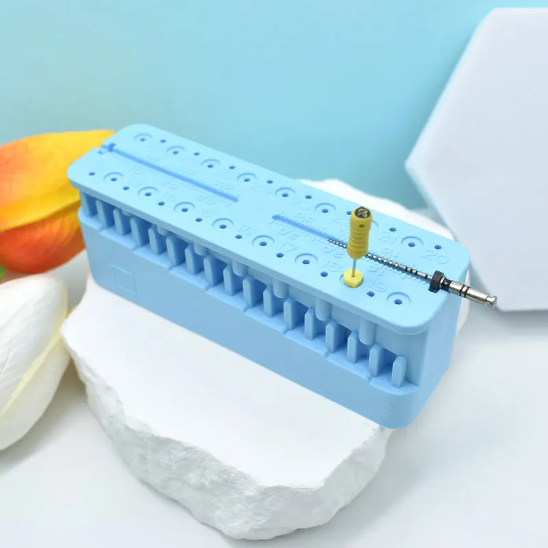 Dental Autoclavable Endodontic Ruler Block Files Accessory Plastic Stand Ruler Dentist Instrument Ruler Measuring Tools