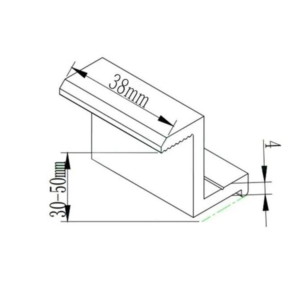 Mount Accessories Solar Panel End Clamp For Frame 30/32/35/40mm Photovoltaik Aluminum Black Electroplating Process