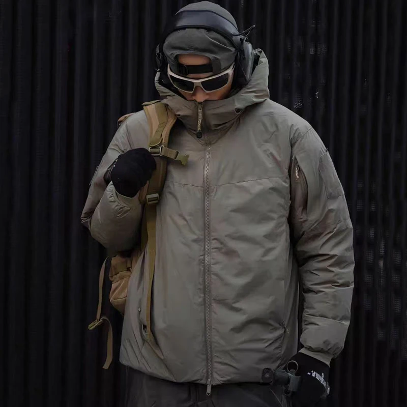 Tactical Parkas Hooded Waterproof Ultra Light Wear-resistant Outdoor Jackets Windproof Dehumidification Multiple Pockets Coats