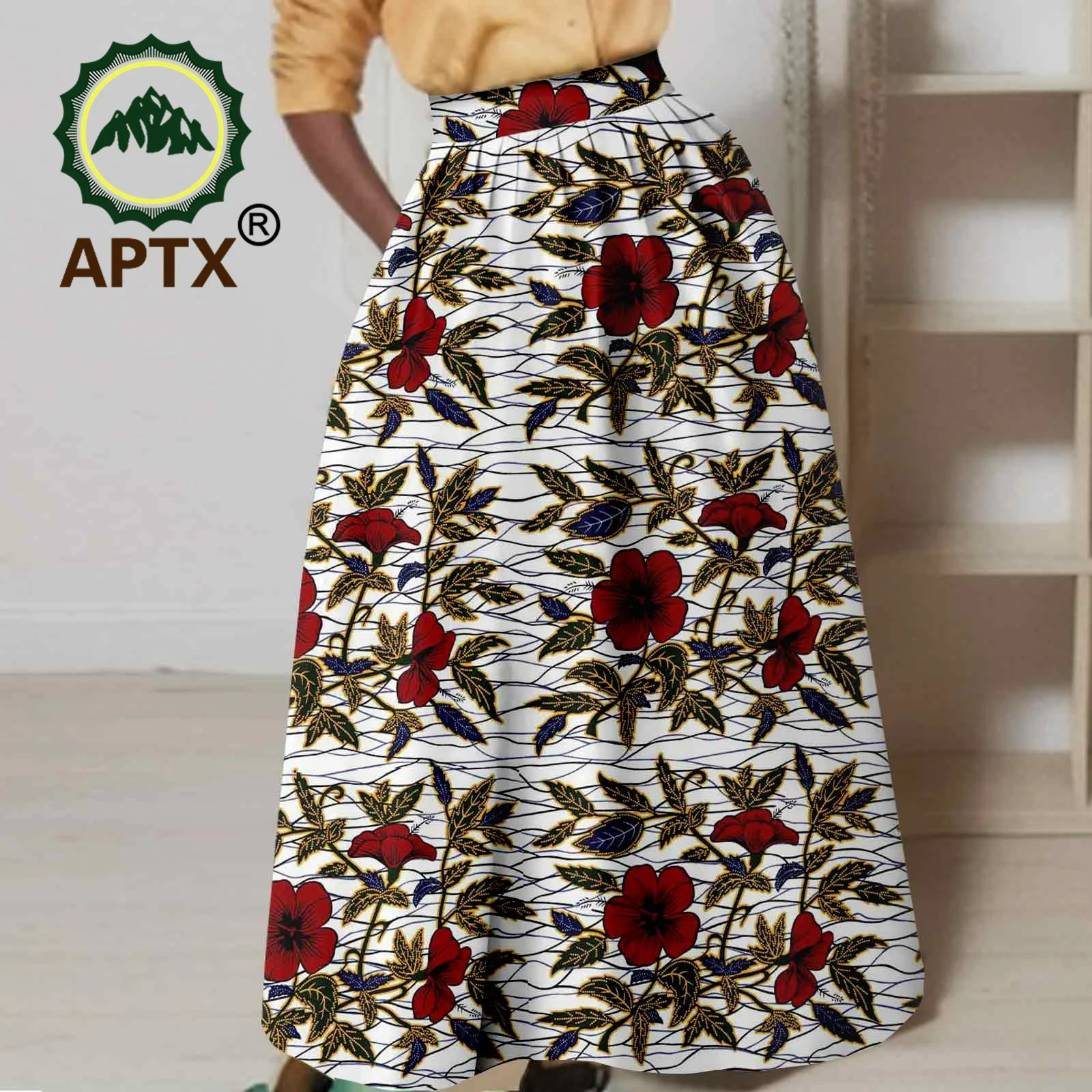 Jupe longue africaine imprimée Ankara pour femmes, taille haute, longueur de rinçage, jupes adt avec poches, Dashiki décontracté, mode estivale