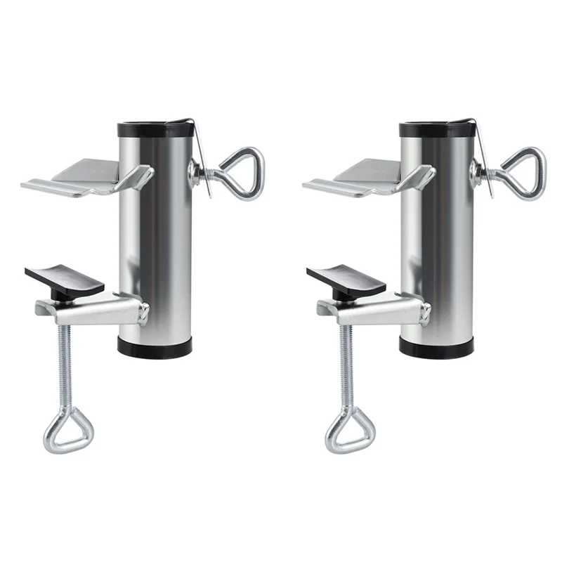 

ABRB-2X Держатель для зонта для патио, Зажим для зонта для падения, Зажим для зонта для патио, Зажим для балконного зонта, Держатель для зонта, Серебристый