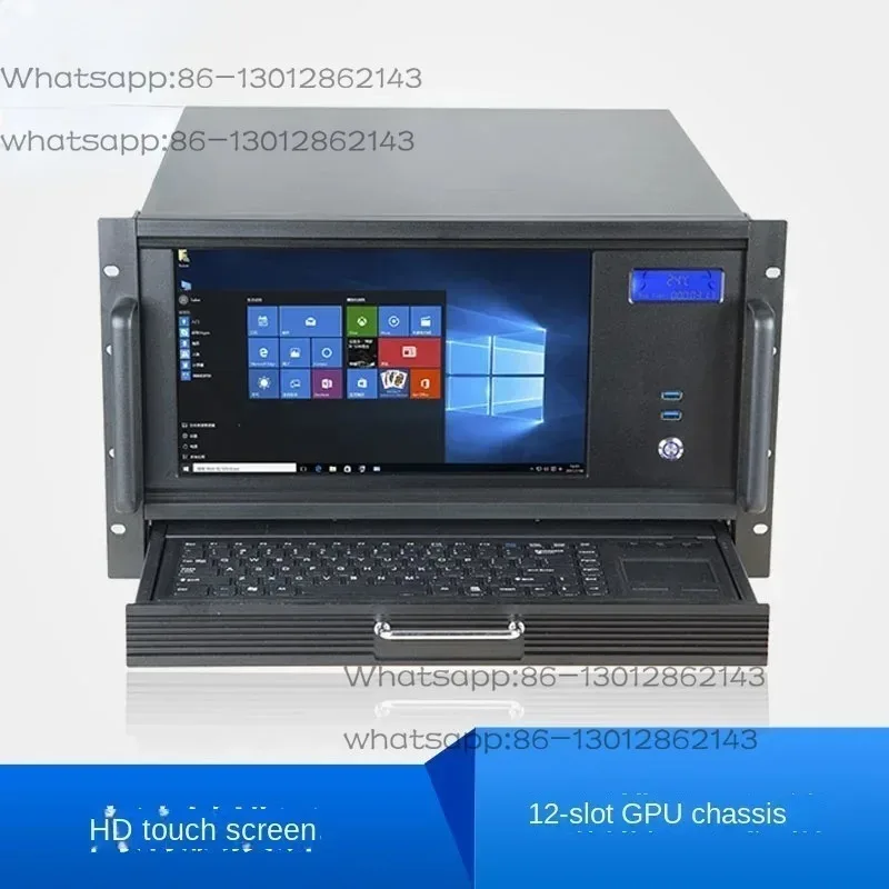 

6U chassis, 12PCI slot integrated machine chassis with screen, 13.3 touch LCD keyboard server