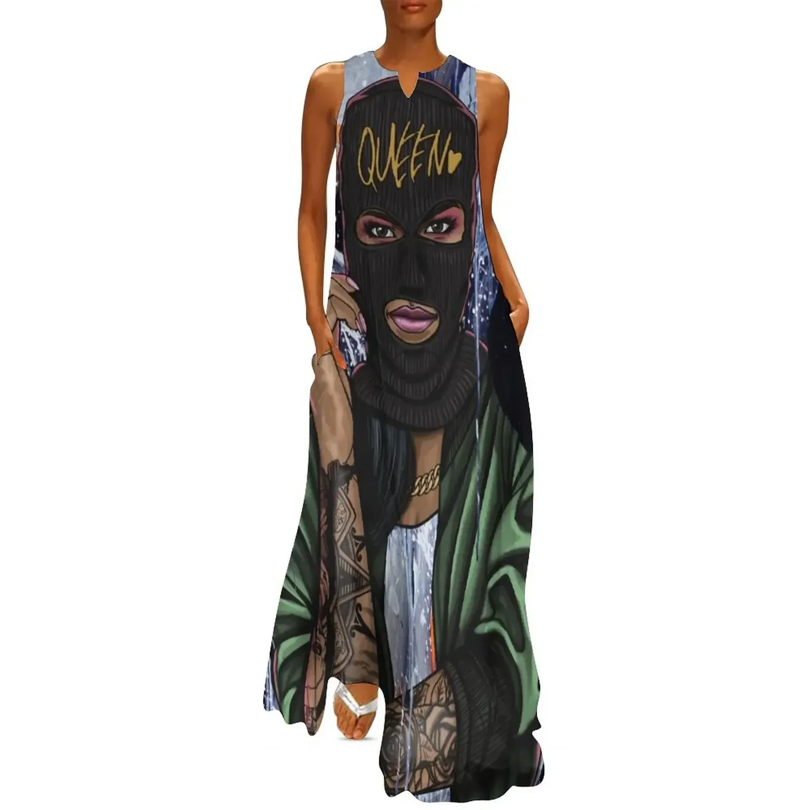 

QUEENx2ART Long Dress dresses summer chic and elegant evening dress women's summer clothing 2025 Dress