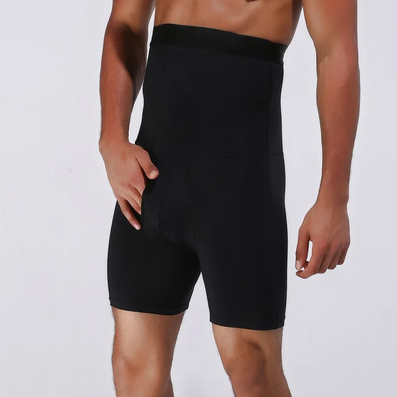 Mallas de cintura alta para hombre, pantalones moldeadores adelgazantes para el cuerpo, ropa moldeadora de Fitness, corsé para perder peso,