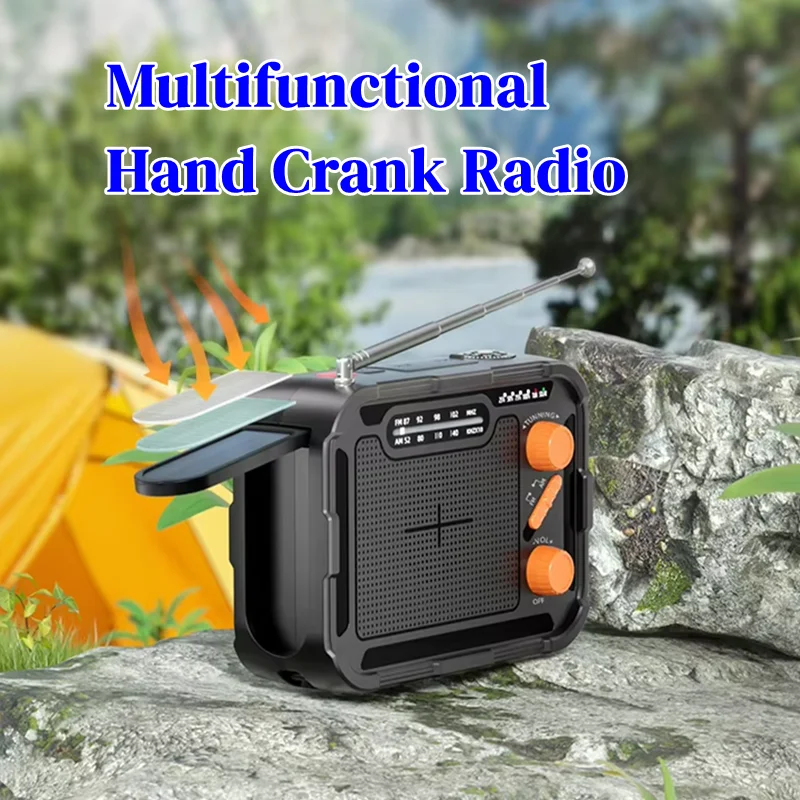 

Multifunctional Hand Crank Radio Emergency Disaster Prevention Solar Charger 5000mAh Portable Mobile Power Bank