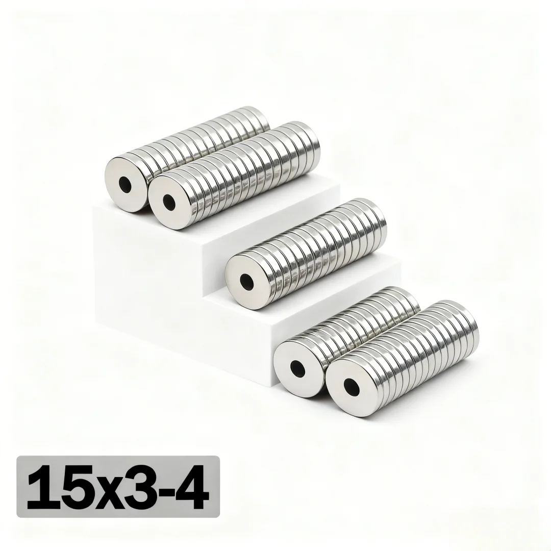 15x3-4mm Super Strong Magnet N35 Round With Holes Magnetic NdFeB Neodymium Magnet Powerful Disc imanes Refrigerator Magnets