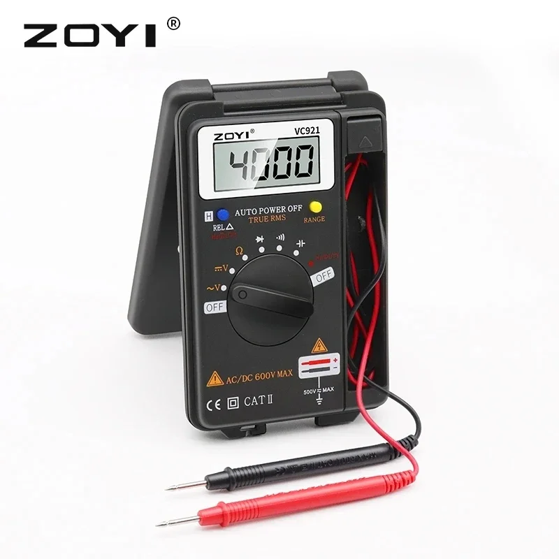 ZOYI VC921 Mini Digital Multimeter Handheld Pocket DC AC Votage Capacitance Resistance Frequency Duty Cycle Tester Multímetro