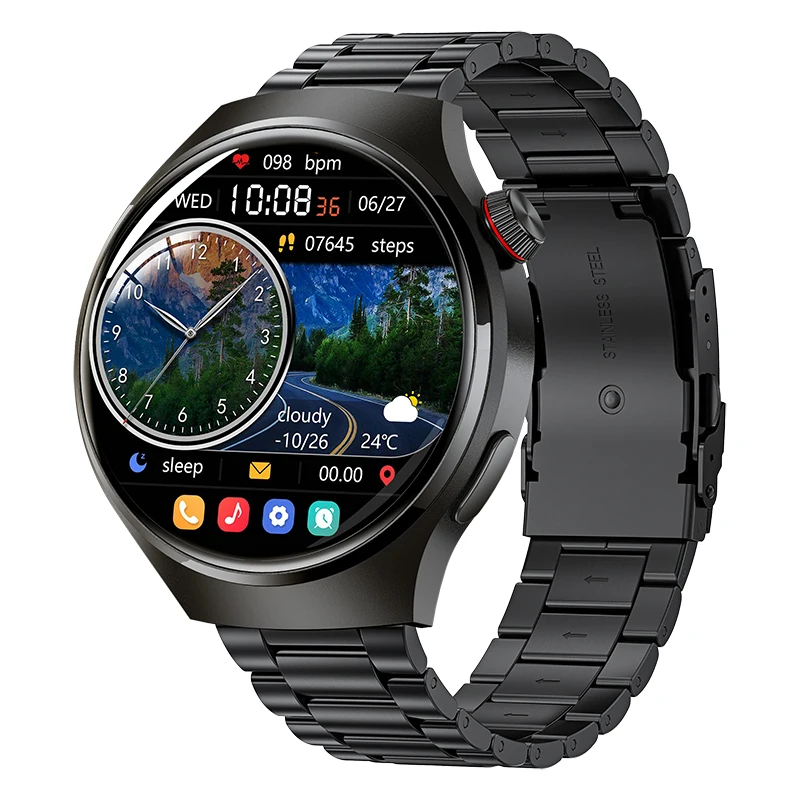LIGE GPS Smart Watch Men AMOLED Screen Heart rate Bluetooth Call NFC IP68 Waterproof Heart Rate Smartwatch Clock For Android IOS