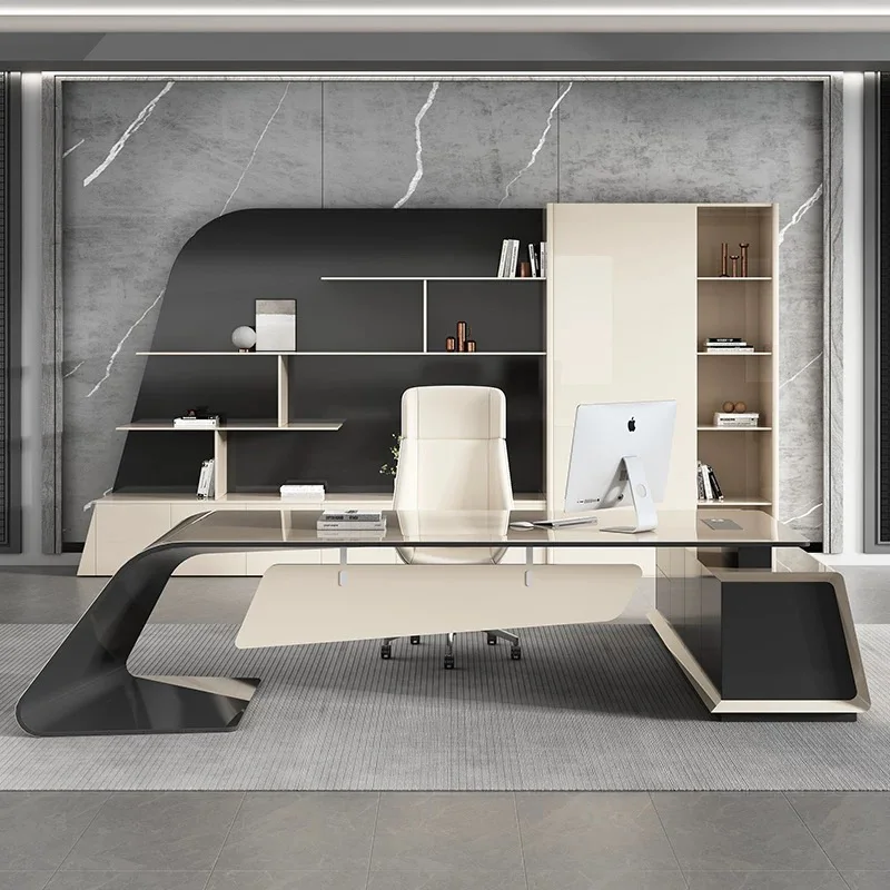 

European Style Fashion Company Ceo Desk Modern Design Office Furniture L Shape Design Office Table Wooden Office Desk