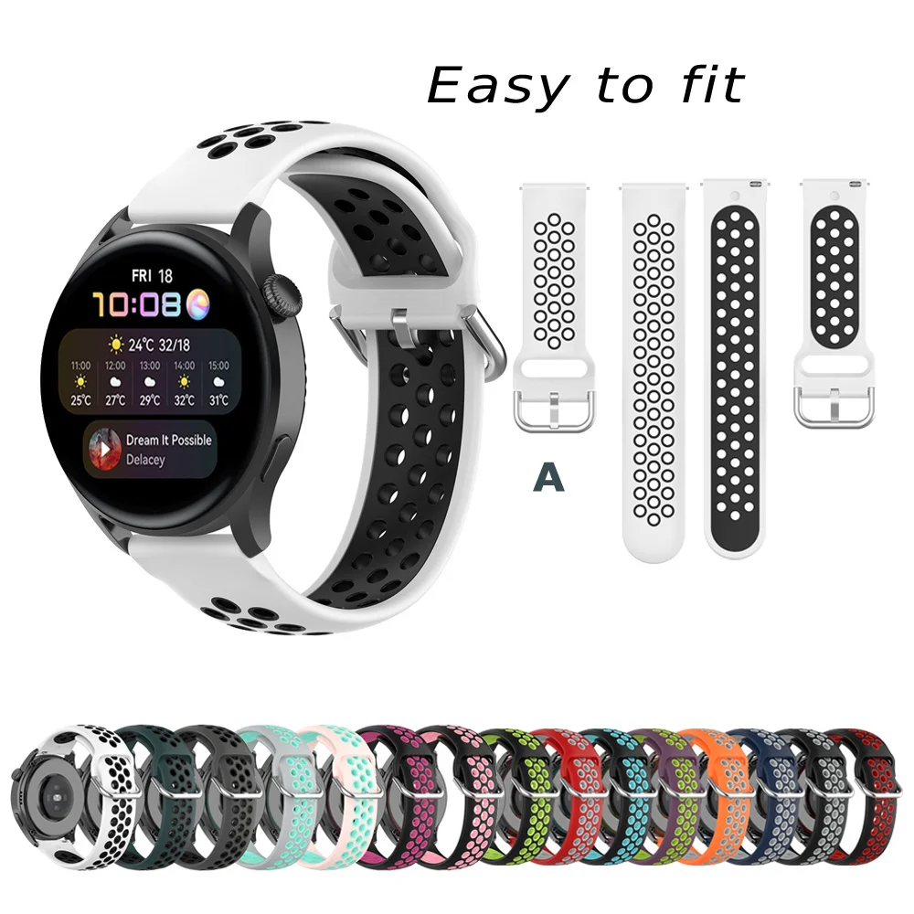 22mm Silicone Replacement GT 3 Gt2 Pro Strap Band For Huawei Watch Gt 2 Pro GT3 Sport Watchband Wristband Bracelet Belt