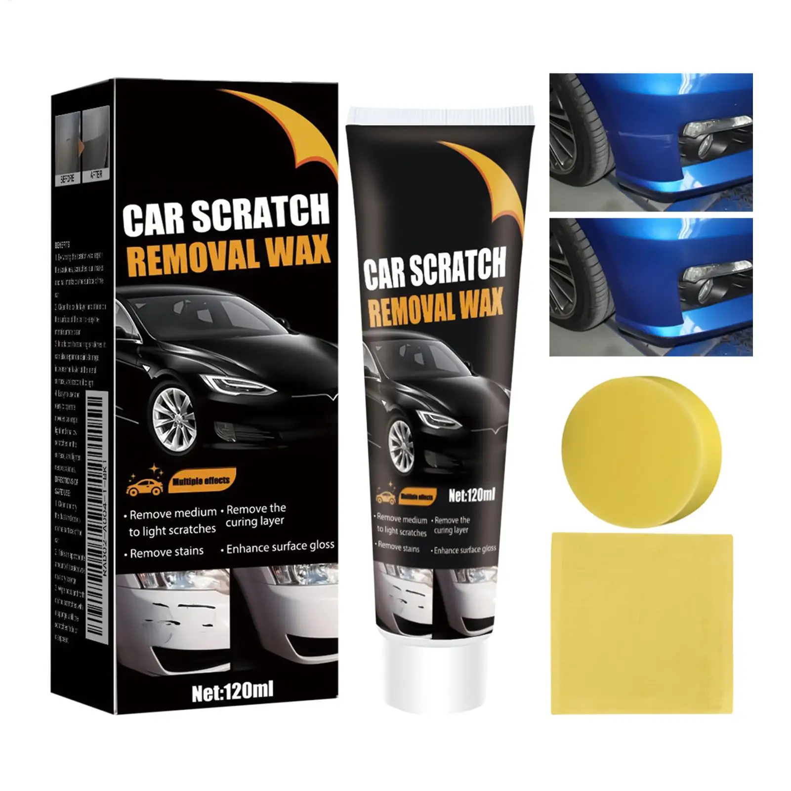 120 ml Auto-Kratzer- und Wirbelentferner, professionelles Polierwachs zur Autolackwiederherstellung, funktioniert auf Auto, Motorrad, LKW und Wohnmobil