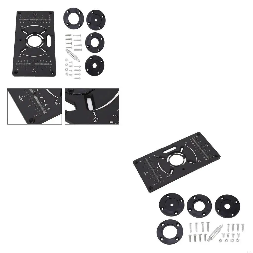 

P82E Портативный алюминиевый настольный маршрутизатор вставка для деревообработки для деревообрабатывающих расщепленных, краев