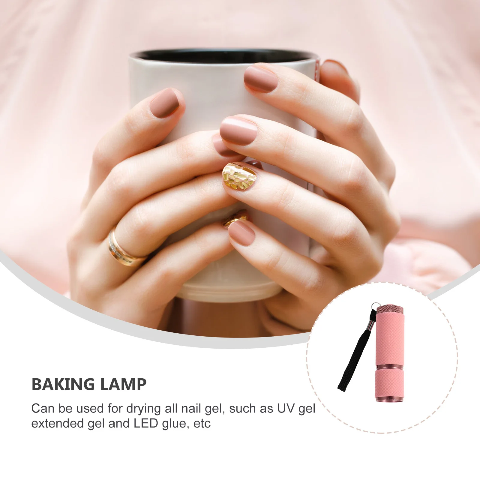 1 szt. Mini Lampa do Manicure, Suszarka do Żelu, Szybkie Suszenie, Przenośna Mała Lampka do Paznokci, Narzędzie do Domowego Manicure DIY