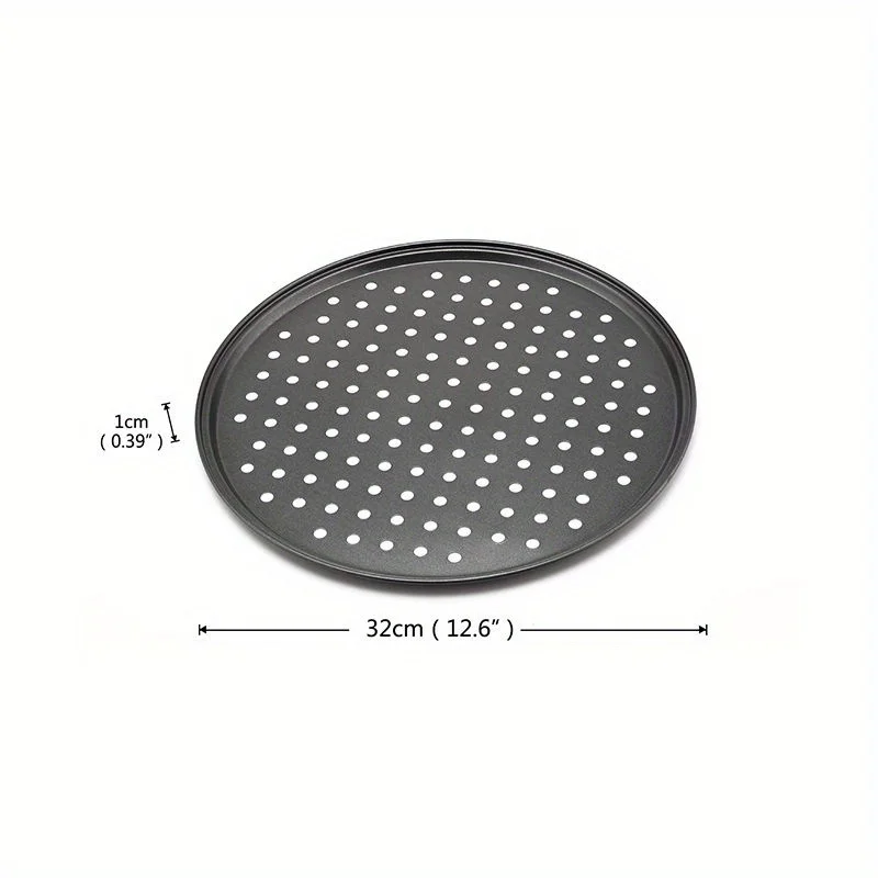 1pc Nonstick Pizza Baking Pan Tray 32cm Pizza Plate Dishes Holder Bakeware Home Kitchen Baking Tools