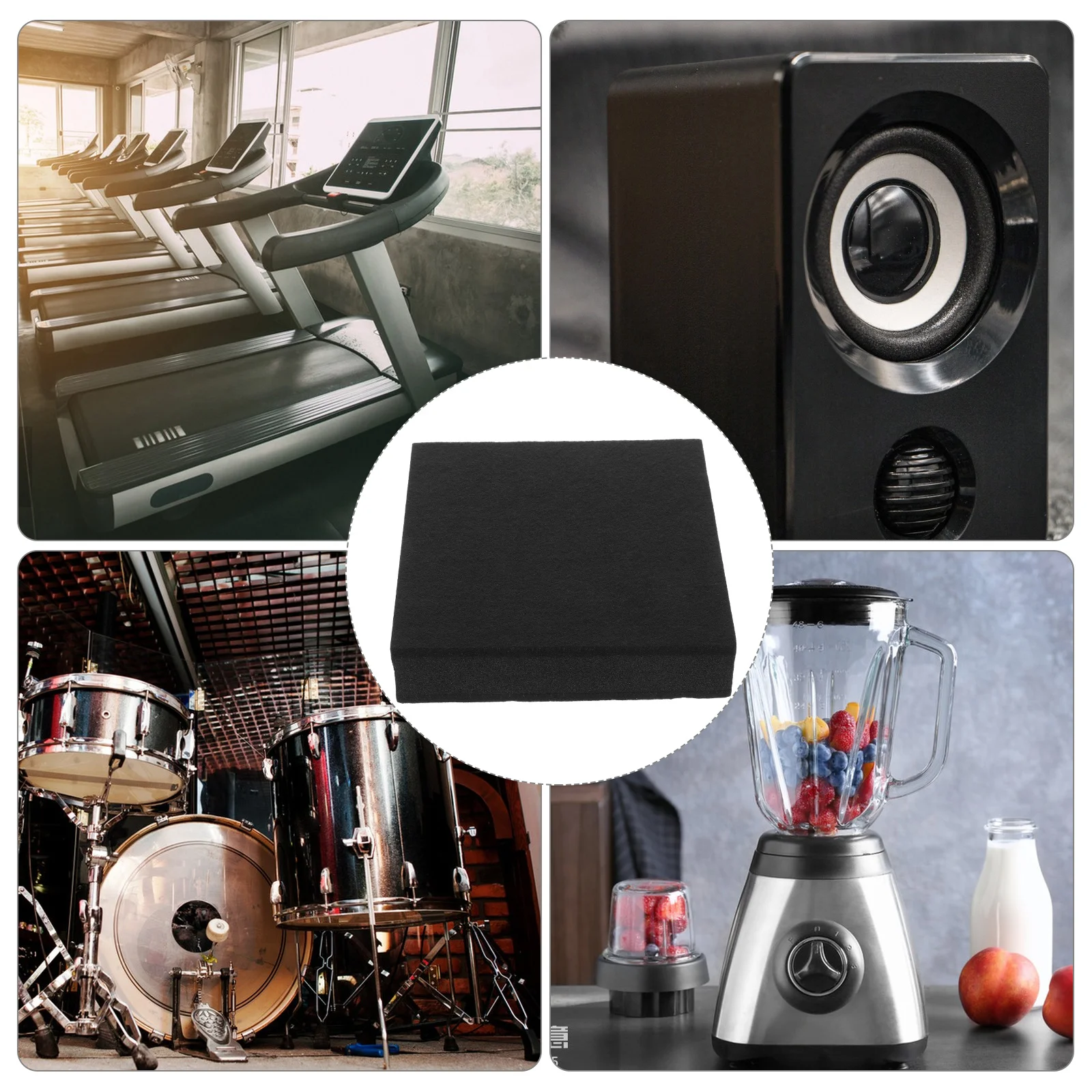 

Acoustic Sound Isolation Pad Noise Dampening Panel Durable Shock Absorption Speaker Pad for Recording Playback Studio