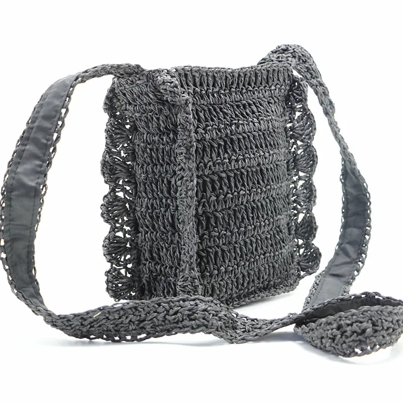 Hollow Paper Rope Crossbody Bags for Women 2023 Bohemian Straw Bag Shoulder Bag Small Woven Beach Bag Handbags and Purses Tote