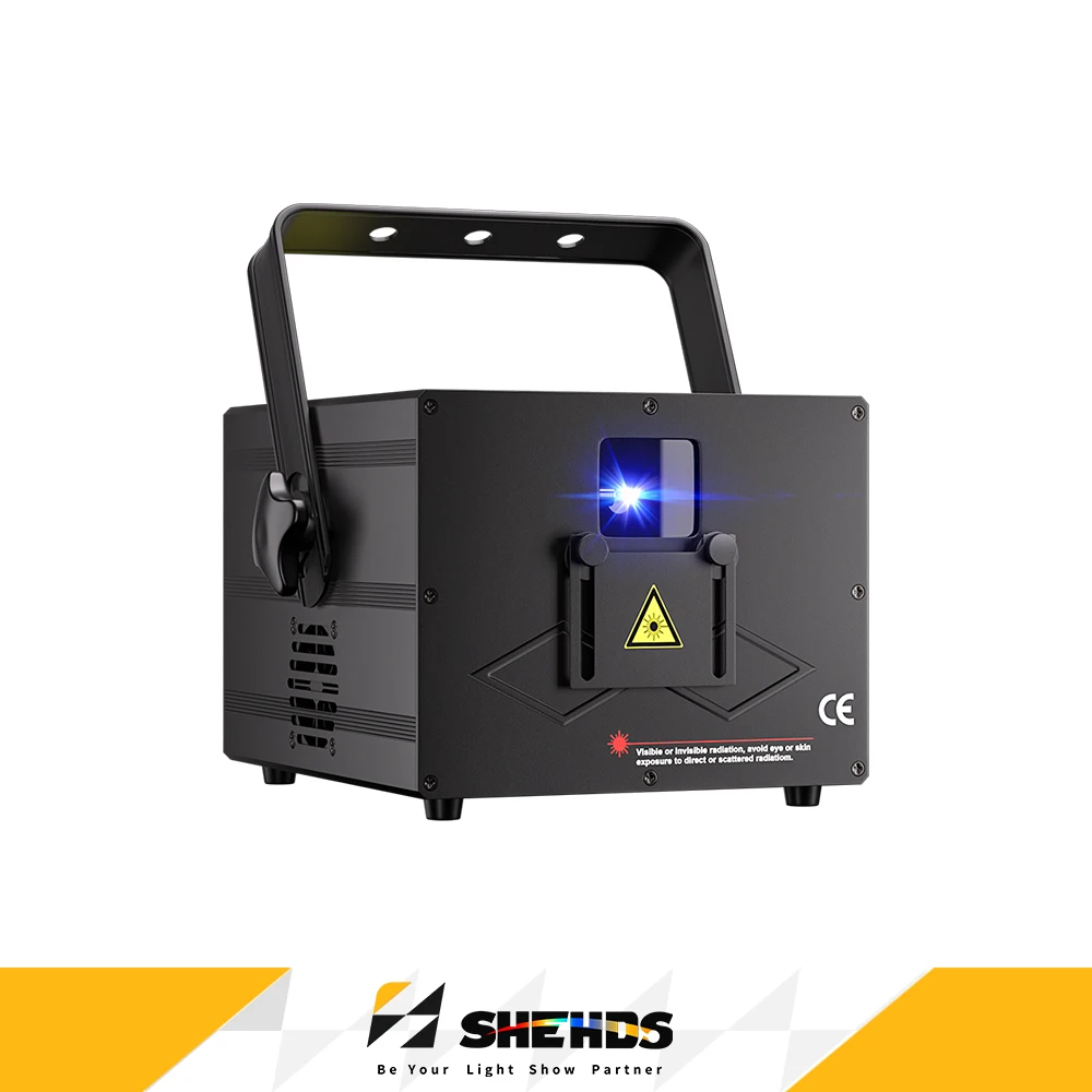 SHEHDS APP-Steuerung 3W RGB Animationslaser 20 Kpps 3D-Effekt TTL Farb-Bühnenlicht für Bar-Projektor Bühnenbeleuchtung DNX512