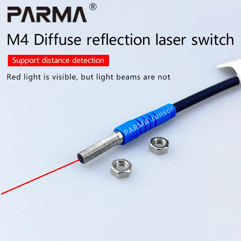 

Laser photoelectric switch M4 micro diffuse reflection laser sensor visible light photoelectric induction switch