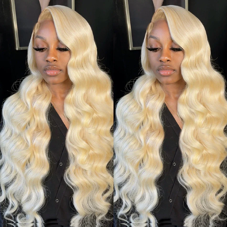 HD 250% 30 32 Inches 613 Colored Blonde Body Wave 13x6 Lace Front Human Hair Wigs Lace Frontal Wig Glueless Ready To Wear