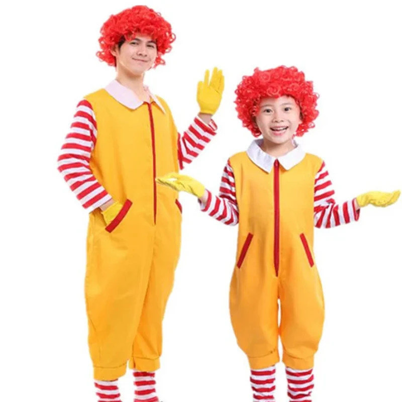 

Anime Christmas Cosplay Costumes Yellow Bodysuit for Kids Adults Role Playing Parent-Child Joker Stage Performance