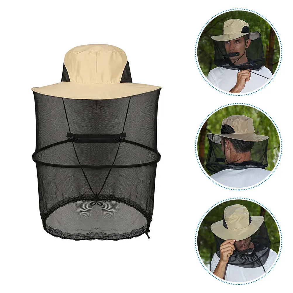 

Anti-Mosquito Beekeeping Hat Reusable Net Hat For Garden Fishing Outdoor Protection Breathable Fishing Cap Beekeeper