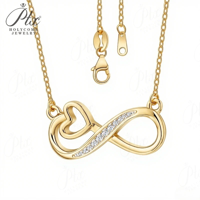 

Ожерелье с подвеской из муассанита, стерлинговое серебро 925 пробы, пластина из 18-каратного золота, классические украшения высшего качества для женщин, ювелирные изделия премиум-класса, подарки