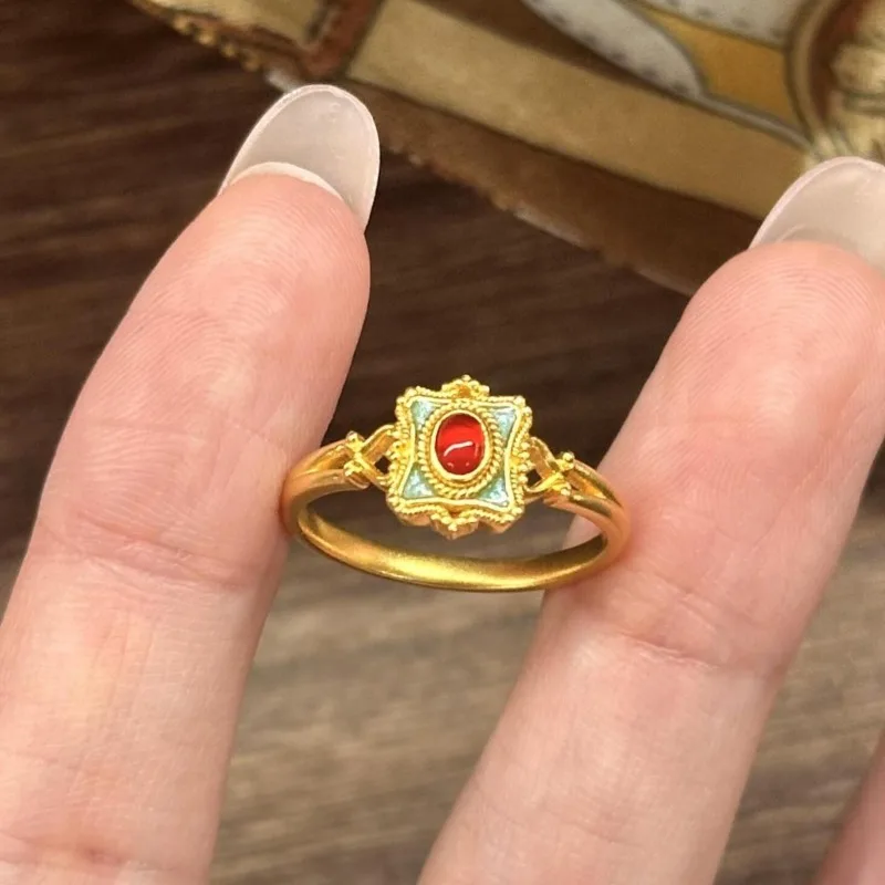 خاتم تشاو فانغفانغ على الطراز الصيني الجديد، عصري وبسيط، شخصية جميلة، فاخرة خفيفة، إحساس راقي، e