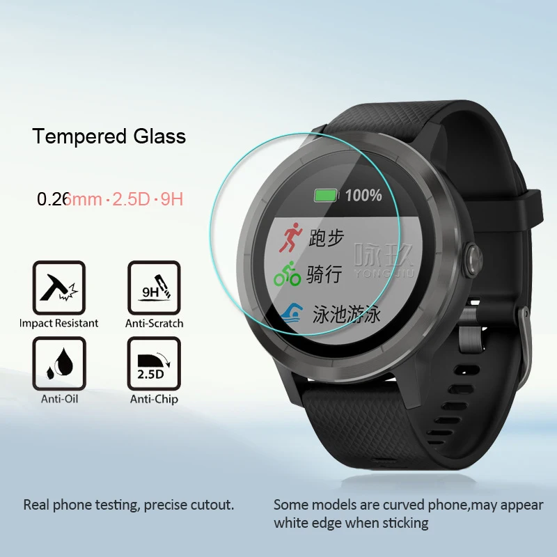 1~40PCS 9H Premium Tempered Glass For Garmin Vivoactive3 Watch 0.26mm HD Scratch-resistant Smartwatch Screen Protector Film