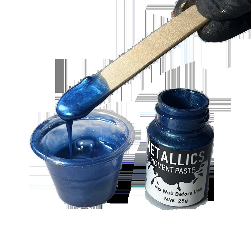 12 Colors Metallic Epoxy Resin Pigment Paste 25g Bottle Eco-Friendly Smooth Colorant for DIY Handmade Craft Coloring