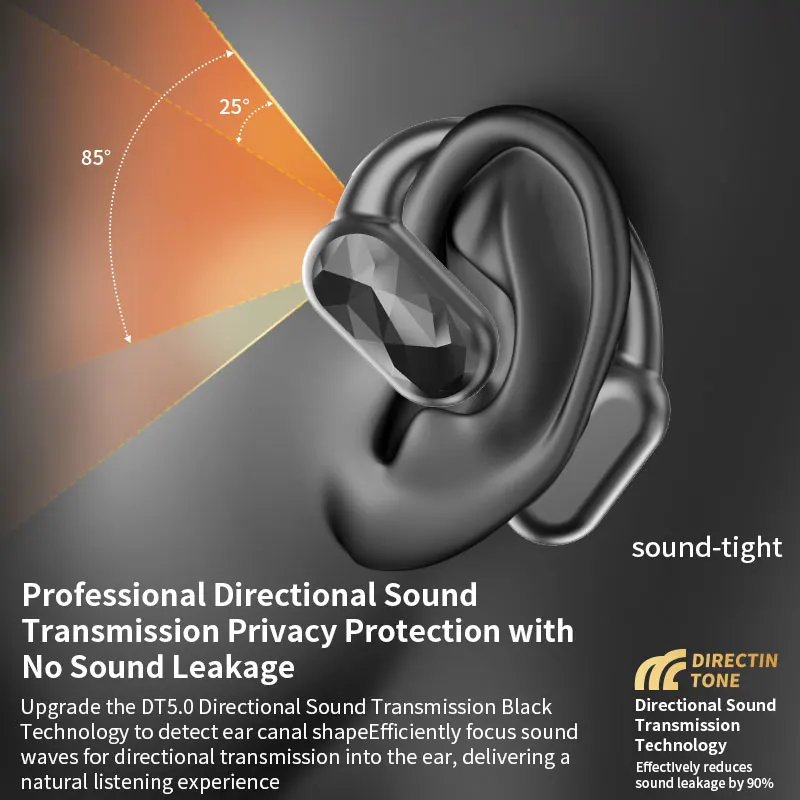 BR9 AI مترجم سماعات أذن في الوقت الحقيقي 144 لغة بلوتوث 5.4 TWS سماعات لاسلكية مفتوحة الأذن OWS سماعة HiFi سماعة الصوت