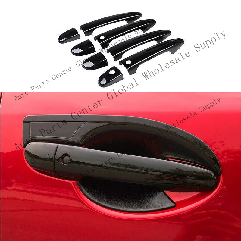 L+ for For Mazda 6 Atenza 2014-2021 Black Exterior Side Door Handle Cover Trim