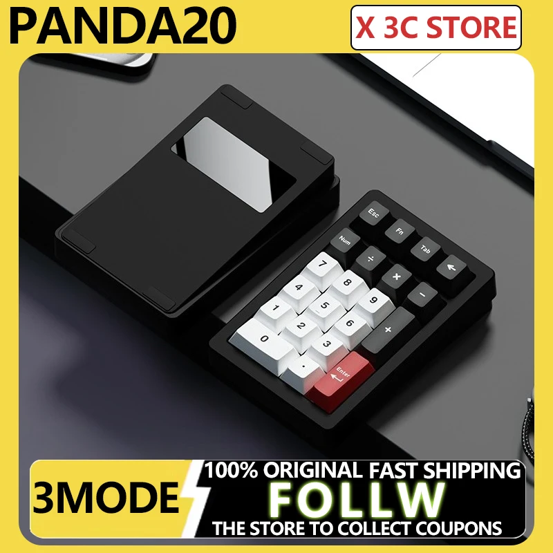 

PANDA20 цифровая клавиатура для гаджетов из алюминиевого сплава, сублимает трехрежимную Bluetooth, беспроводная микросхема, красочная RGB-подсветка, ноутбук для офиса