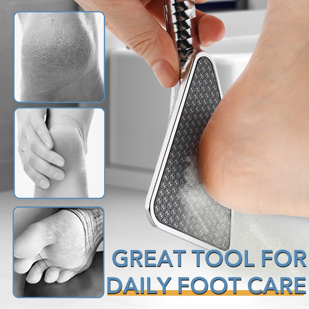 Nano Glass Foot Grinder Removing Dead Skin and Calluses Heel Grinding Stone Stainless Steel Double-sided Foot Board Foot Grinder