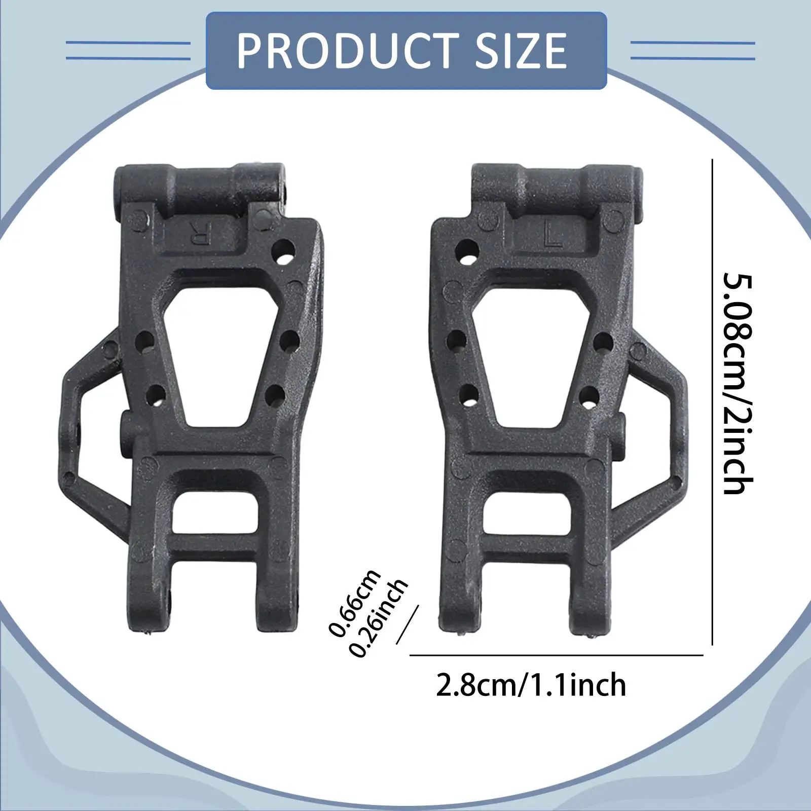 2Pcs RC Rear Lower Suspension Arm Enhanced Stability Spare Parts