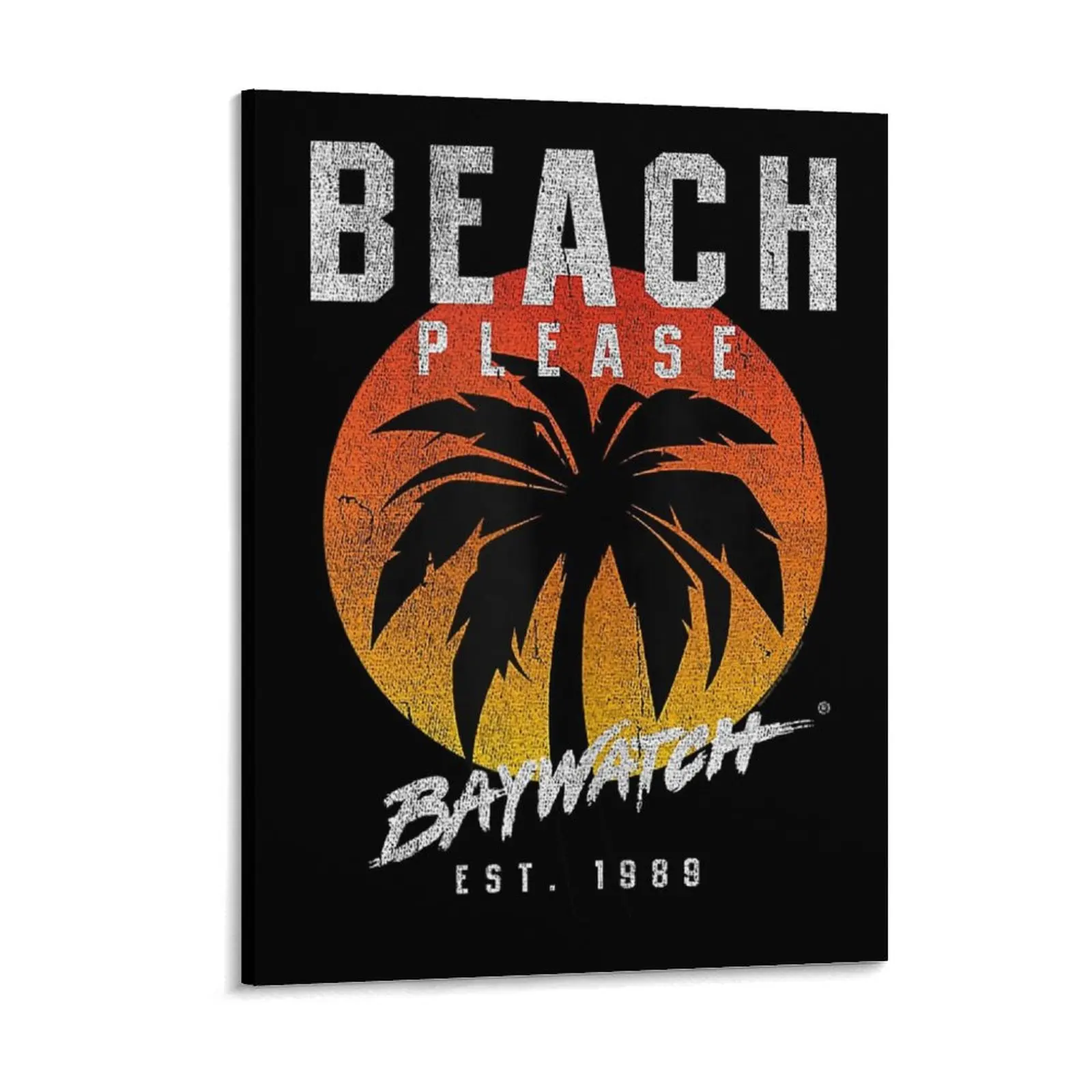 

Baywatch Beach Please Canvas Painting Plates Club Wall Mural Garage Printed Framed Wall Paintings