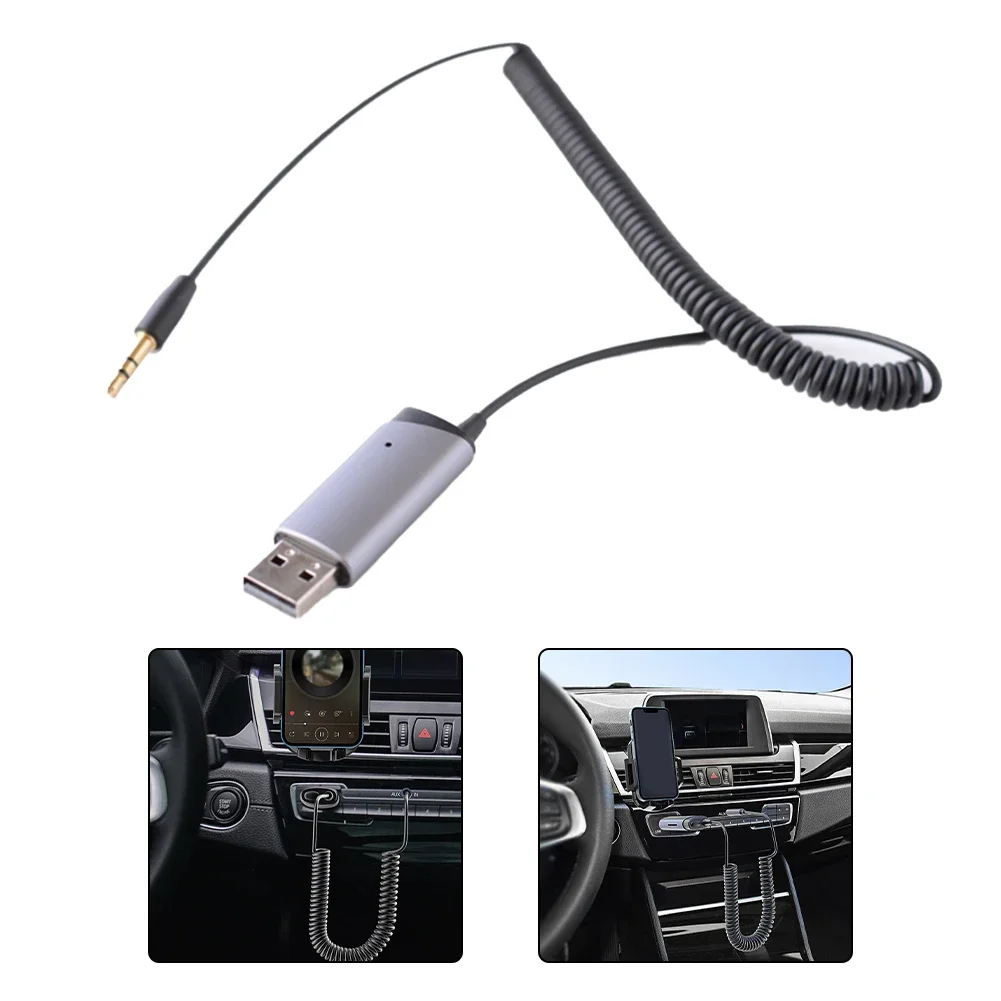 

Car BT 5.0 Adapter Stereo Wireless USB Dongle To 3.5mm AUX Audio Adapter Car BT Stereo Music Adapter