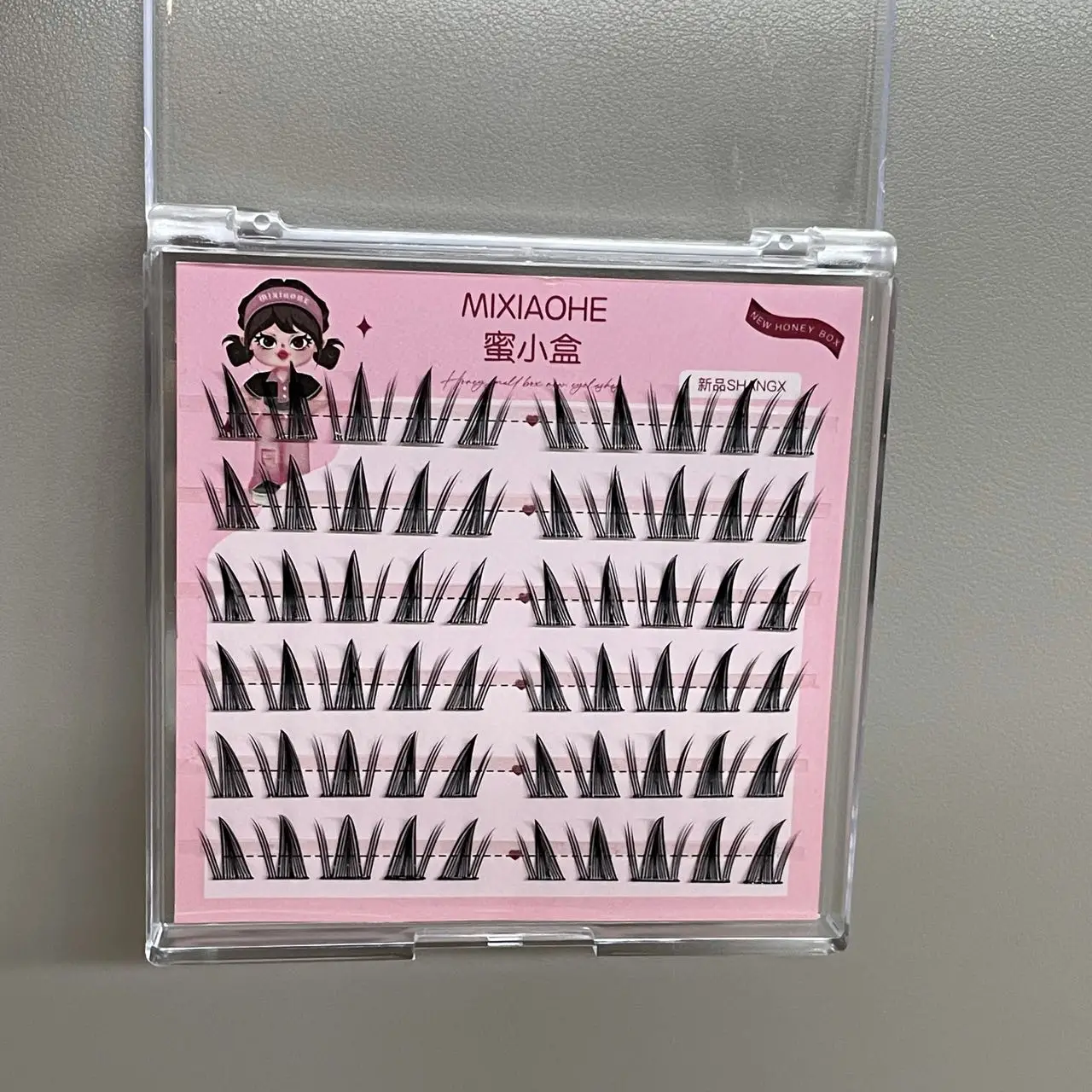Mixiaohe Smart Sunflower DIY False Eyelashes 100 Clusters 60 Clusters 10-13mm No Glue Needed, Comes with Adhesive Strips, Sweet and Photogenic Style for Beginners
