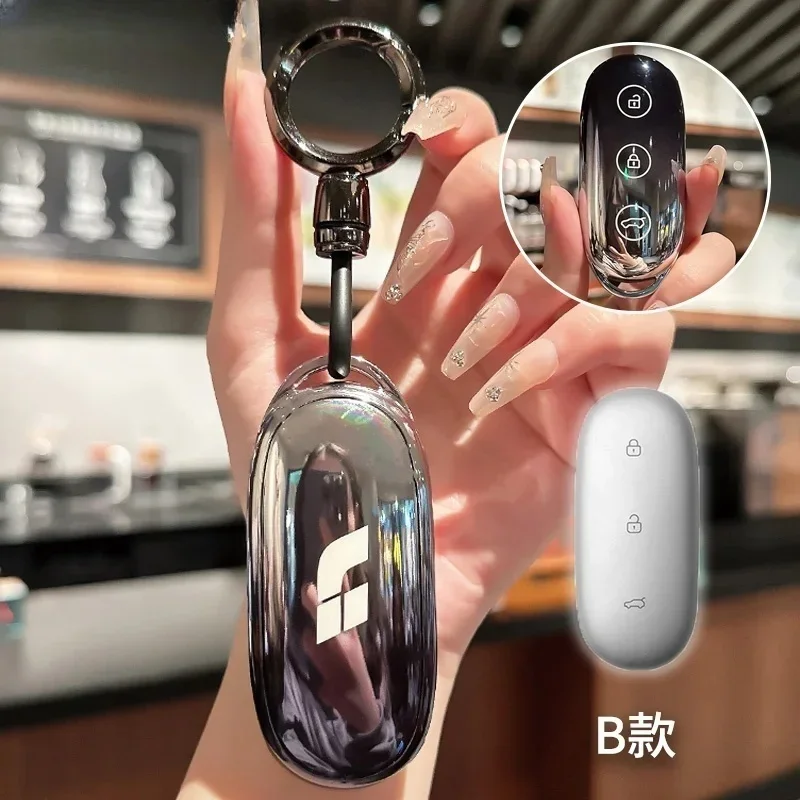 

Soft TPU Car Key Cover Fob Case Protector Holder Shell Bag For LEADING IDEAL LiXiang L9 L8 L7 MAX Li Auto Keychain Accessories