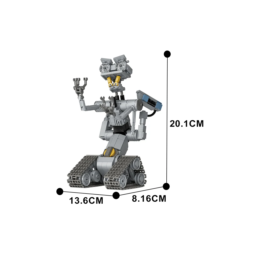 MOC Shorted-Circuits Model Bricks Military Robot Johnnyed 5 Building Blocks Creative Assembly Toy Children\'s Christmas Gift