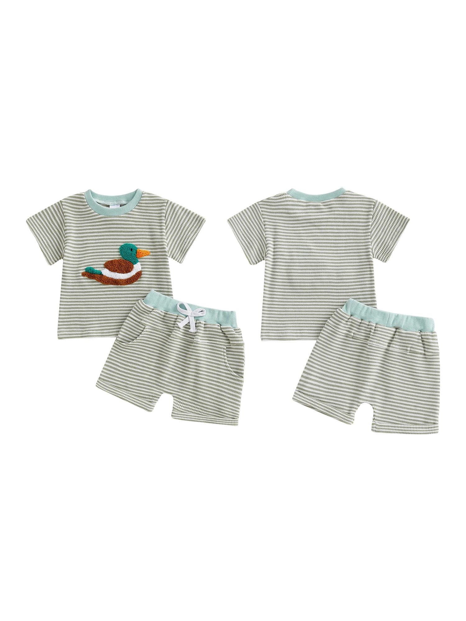 طقم رومبير للفتيات الصغيرات الرضع مطبوع عليه زهور مكشكش بدون أكمام وسروال قصير مكون من قطعتين من مزيج القطن