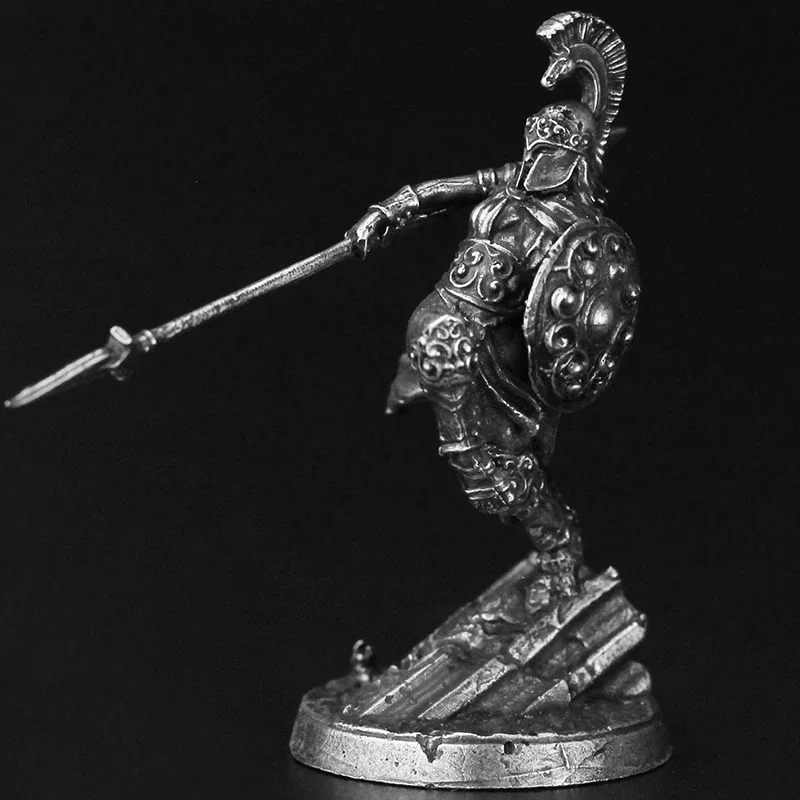 Metal antigo guerreiro grego soldado modelo figuras de ação brinquedos peças de jogo de tabuleiro militar desktop ornamento em miniatura acessórios