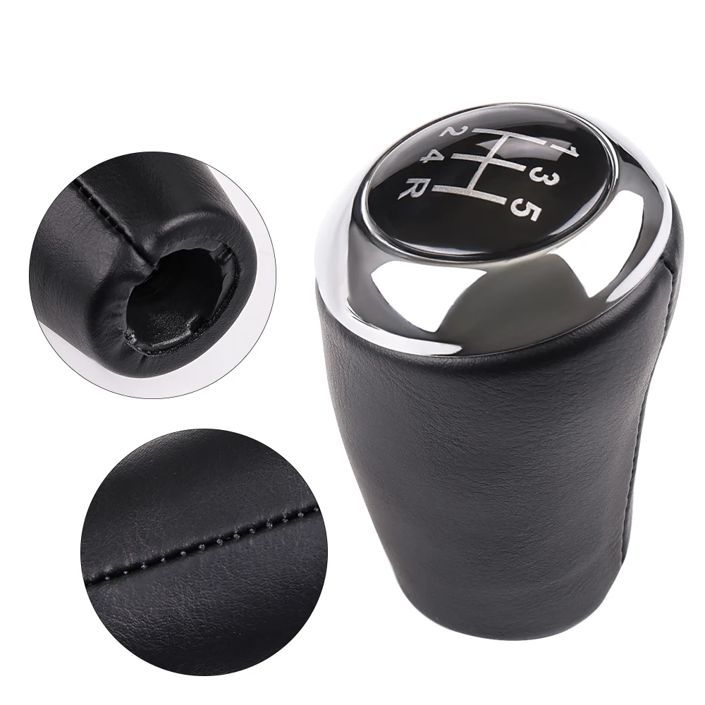 Leather Gear Lever Arm Head Ball Car Parts Shift Knob Black 5/6-speed Gear Shift Knob For Mazda 3 BK BL CW 6 5 3Series CX-7 Mx-5