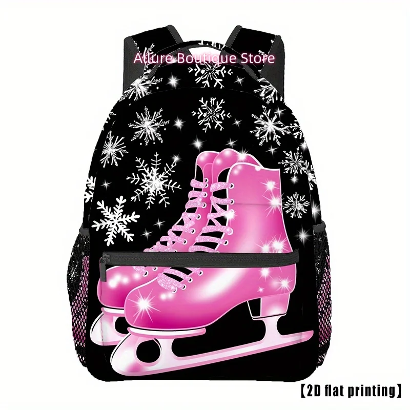 Figure Skate (3) Outdoor Unisex Sports Backpack, Couple's Travel Backpack, Adjustable Comfortable Shoulder Strap Backpack, Suita