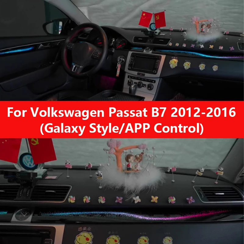 

Автомобильный комплект Ambient Lighting для Passat B7 2012-2016, оригинальная 1:1, форма для приборной панели, дверь, украшение галактики, атмосферная лампа, управление через приложение