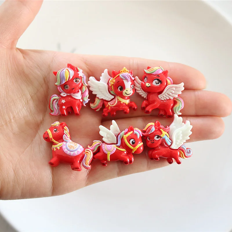 10Pcs Red Winged Horse Flat Ba - огляд і ціна Phone Cases Horse