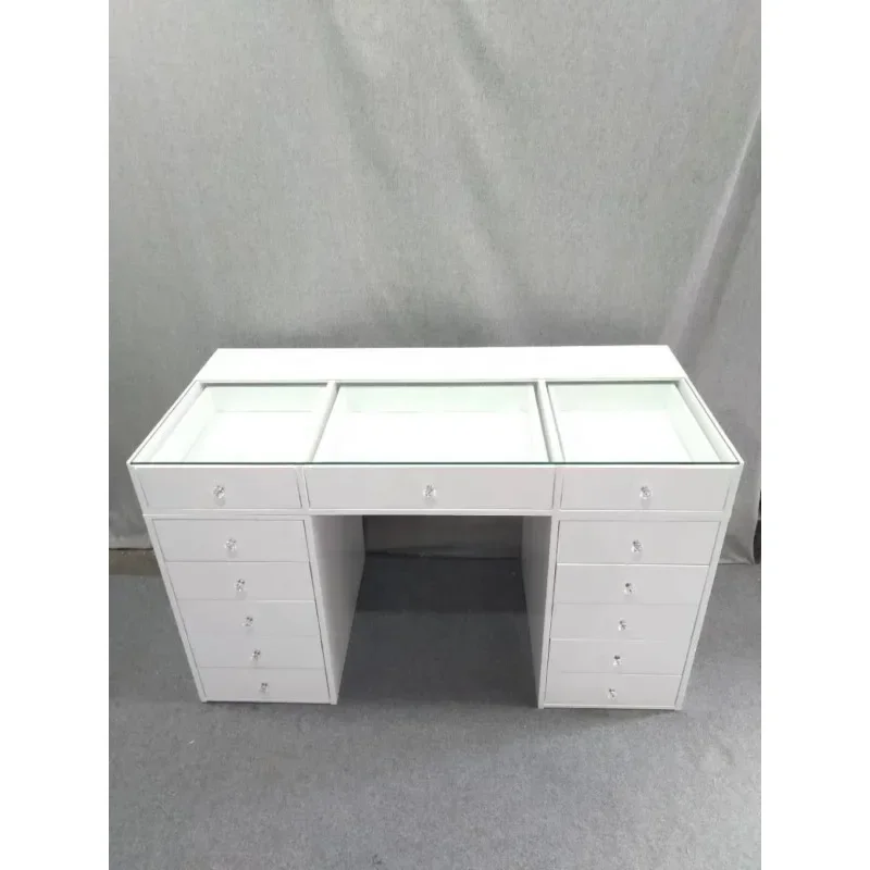 Painting White Modern Makeup Vanity Table Set