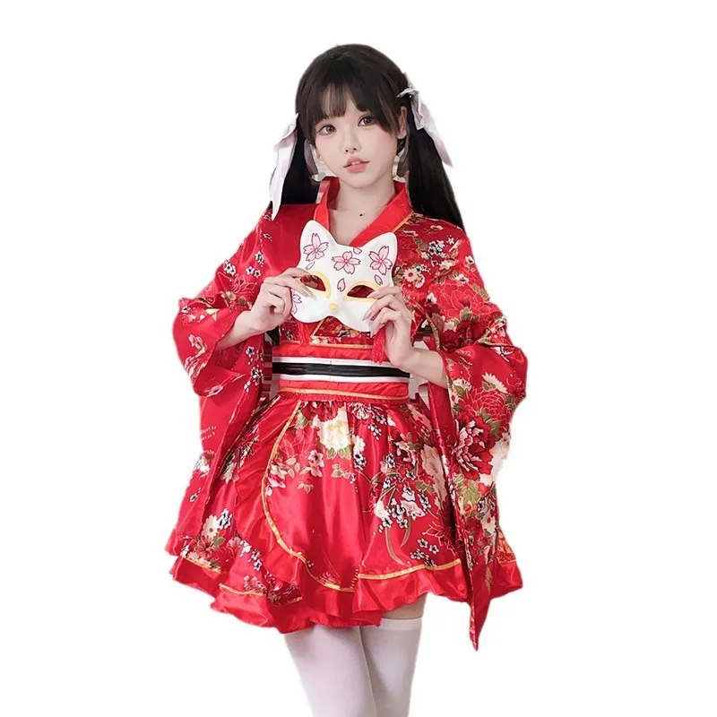 

Japanese formal attire, traditional kimono, cosplay clothing, summer and Japanese style printed modified yukata kimono, women's